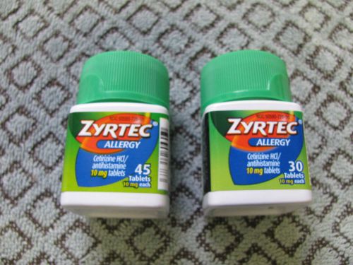 ( 75 ) ZYRTEC TABLETS 24 HOUR RELIEF FREE SHIP Expire 12/2015 plus