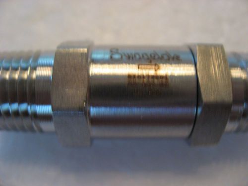 Swagelok Poppet Check Valve,  1/4 ” MNPT x  1/4 ” MNPT, SS-4C2-50, 50 psi, 2 Each, NOS.