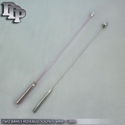 Two Pcs Bakes Rosebud Urethral Sounds 8MM &amp; 13MM