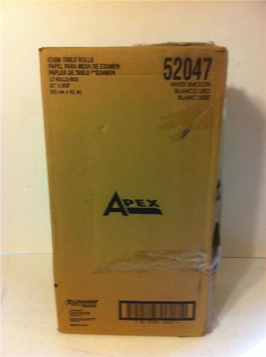 APEX 52047 EXAM TABLE ROLLS 12/BOX CASE 21&#034; X 200&#039; WHITE SMOOTH