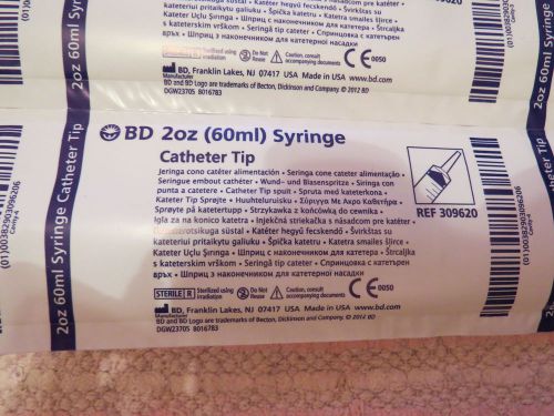 20 BD Catheter Tip Syringes 2oz with cap 60mL--- ref 309620
