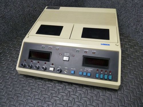 Ships free! lanier lcr-3d dual recorder 4 channel transcribing dictation machine for sale