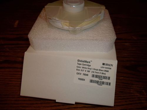 Brady 76546 Globalmark Vinyl Tape White 0.5&#034; x 100&#039; *NEW*