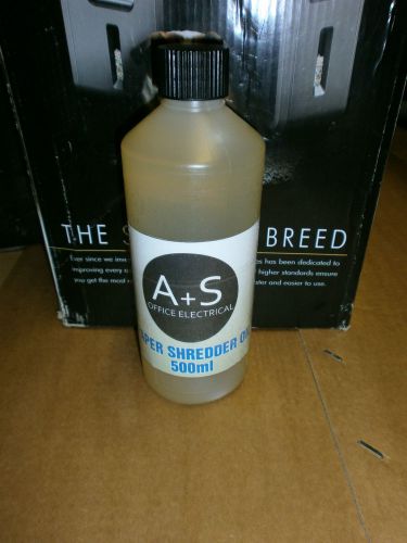 Shredder Lube Oil Large 500ml Bottle For All Crosscut And Stripcut Shredders !