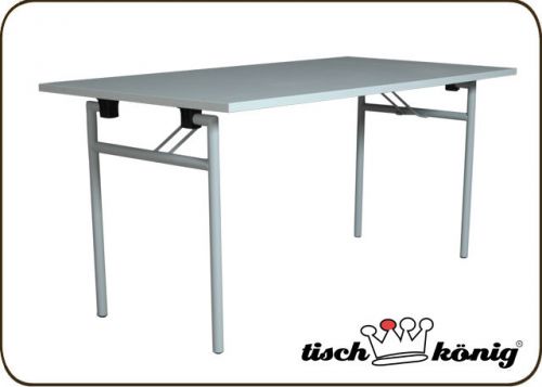 Klapptisch mit H-Gestell Alu, Platte 25 mm, Grosse 78 x 136 cm, Grau oder Weiss