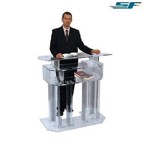 Plexiglass dais Acrylic high grade Lectern Church Pulpit Customized Logo Design