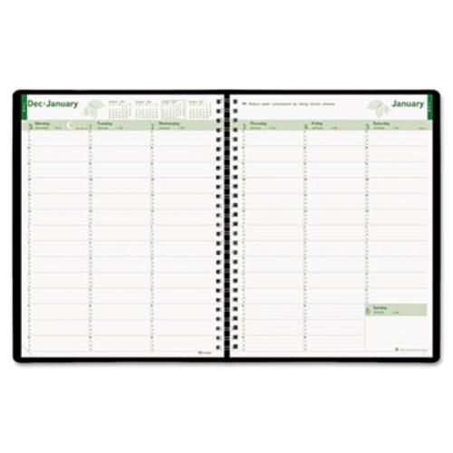 Brownline Ecologix Weekly Planner - Weekly - 8.50&#034; X 11&#034; - 1 Year - (cb425wblk)