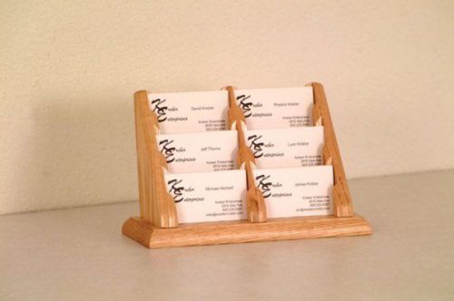 Business Card Display - Oak - Light Oak