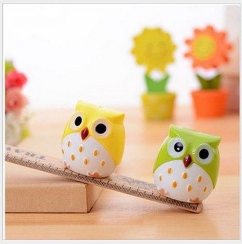 2pcs Cute Owl Pencil Sharpener Cartoon Dual Blade Kawaii Korean Stationery kid