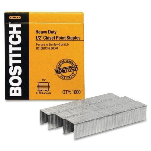 Stanley bostitch 1/2&#034; heavy duty staples 1000pk - bossb3512-1m free shipping for sale