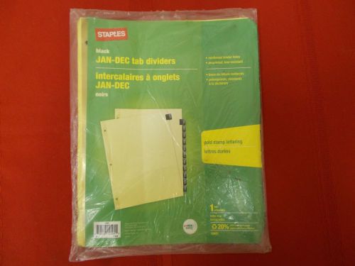 Staples Jan-Dec Tab Dividers