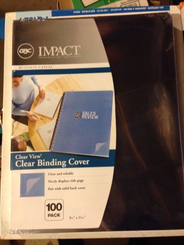 GBC Clear Presentation Binding Covers 11-1/4x8-3/4 100/Box SWI 2020024 Swingline