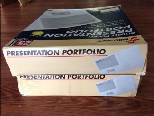 2 Pack Skilcraft Double Pocket Presentation Portfolio Color Yellow &amp; Assorted