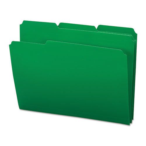Waterproof poly file folders, 1/3 cut top tab, letter, green, 24/box for sale