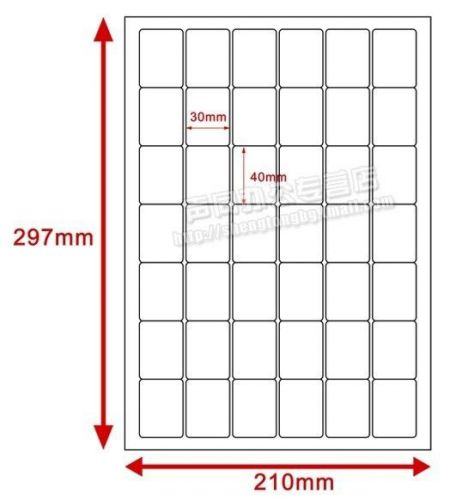 80 A4 Sheets 42 Per Sheet Computer Labels Inkjet Laser 40mm x 30mm  K0969-4