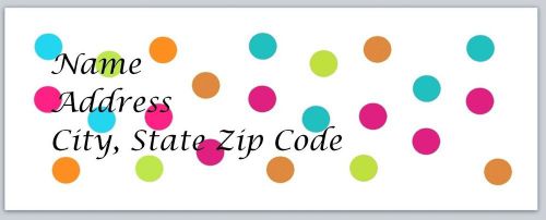 30 Personalized Return Address Polka Dots Buy 3 get 1 free (ph14)