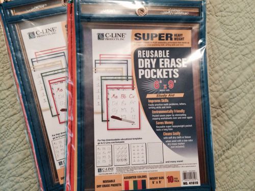 C-Line Reusable Dry Erase Pockets