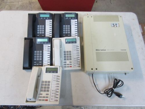 Toshiba Strata DK 40i (401) Phone System with (5) DKT2010-SD DKT 2010