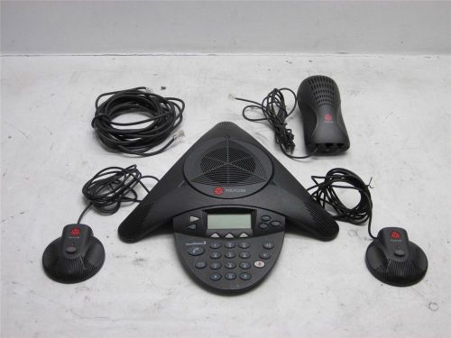 Polycom Soundstation 2 Expandable Teleconference Unit 2 Extended Mics Wall Plug