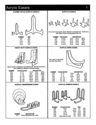 Acrylic displays holders stands easels risers shelves