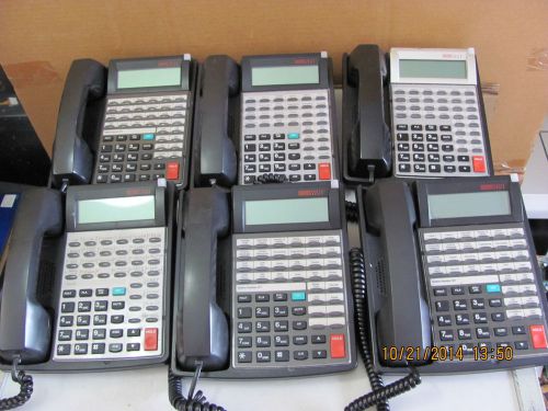 LOT OF 6 WIN MK-440CT 32D-TEL BLACK 32 BUTTON DISPLAY PHONE SET