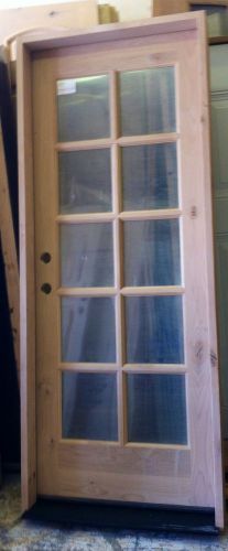 Knotty alder single 30 x 80  exterior rustic 10 lite patio door unfinished for sale