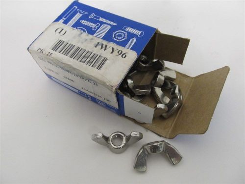 GAV 1WY96, 5/16&#034;-18, Stainless Steel Wing Nuts - 25 each