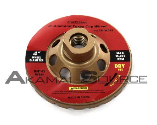 Concrete Grinding 4&#034; Turbo Diamond Blade Turbo Cup Wheel Granite Marble Tool 043