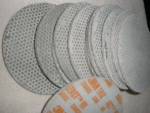 3M Trizact GOLD Course 5&#034; Polishing Pads 12 Used Pads P/N 27621 Diamond HX Disc