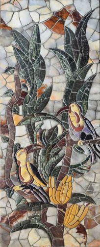 Birds on a Plant Stone Art