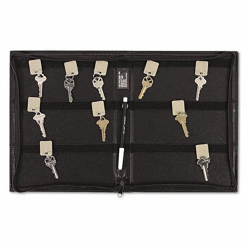 Security-Backed Zippered Case, 48-Key, Vinyl, Black, 9 x 1 x 11 5/8 (PMC04988)