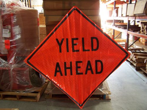 REFLECTIVE &#034;YIELD AHEAD&#034; SIGN 48&#034; X 48&#034; 250-01