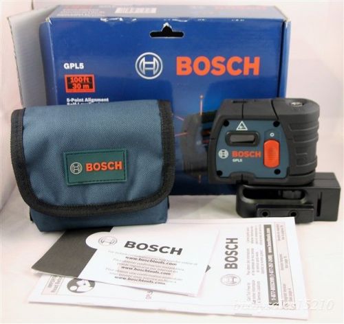 BOSCH 5 POINT ALIGNMENT SELF-LEVELING LASER GLP5 W/ MULTI PURPOSE ATTACHMENT