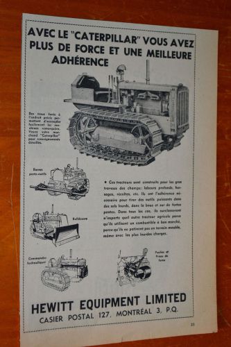 FRENCH 1953 CATERPILLAR BULLDOZER CANADIAN AD