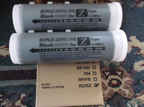 2 New BLACK DUPLICATOR INK for Riso EZ220 EZ390 EZ590 MZ790 RZ220 RZ390 RZ590