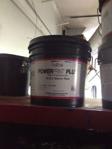 Naz Dar 1800 Power Print Plus UV Screen printing ink. WARM RED