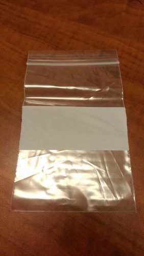 Zip Lock Bags with White Block 4&#034; x 6&#034; Box of 1,000