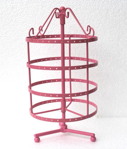 New 144  holes pink color rotating earrings jewelry display stand rack holder