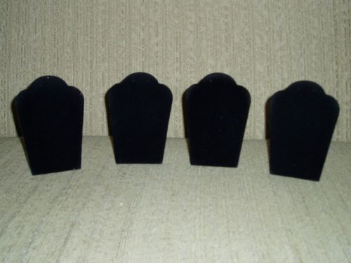 4 Small Necklace Pendant Black Velvet Jewelry Display