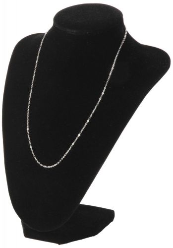 Black velvet necklace pendant chain link jewelry bust display holder stand for sale