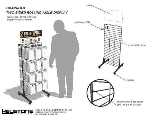 Two Sided Retail Rolling Aisle Display for $50 - (Value $150)