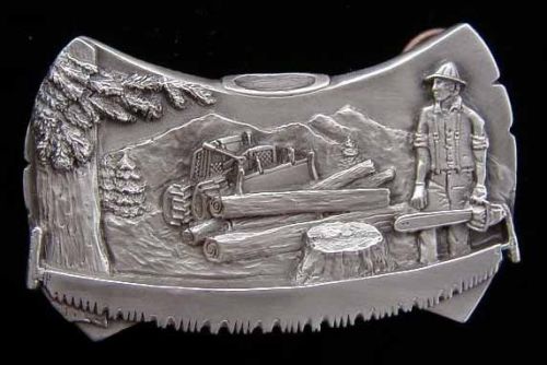 LOGGER LOGGING AXE HEAD BELT BUCKLE BUCKLES NEW!