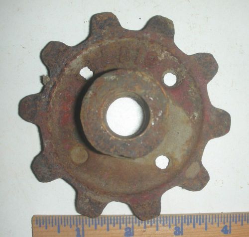 Iron gear 10 teeth 3.5&#034; d old farm antique primitive steampunk decor  art     c for sale