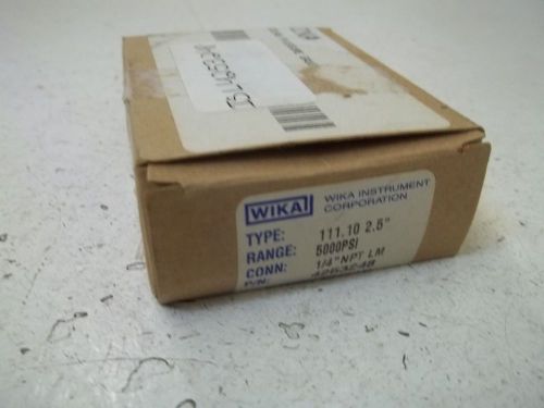 Wika 111.10 2.5&#034; gauge 5000psi 1/4&#034;npt lm #4253248 *new in a box* for sale