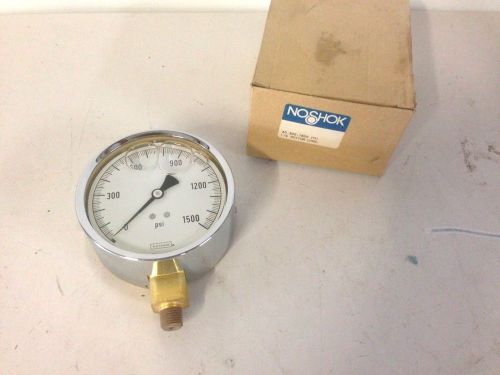 NEW Noshok 40.300.1500 PSI, 1500PSI High Pressure Gauge, 1/4 Bottom Connector