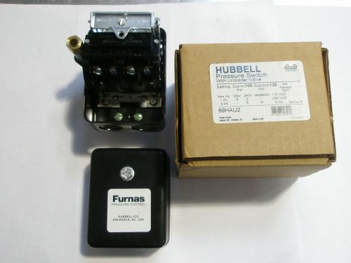 69HAU2 AIR COMPRESSOR PRESSURE SWITCH 100-125PSI W/UNLOADER FURNAS/HUBBELL USA