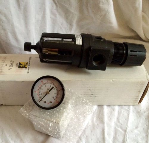 MASTER PNEUMATIC CFDR60-4 150 PSI 1/2&#034; AIR FILTER REGULATOR WITH GAUGE