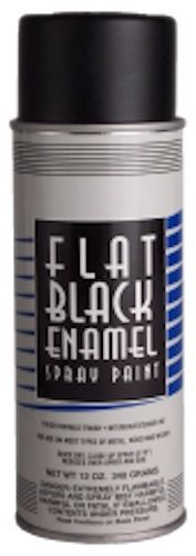 HI TECH FLAT BLACK ENAMEL SPRAY PAINT 12 OZ.