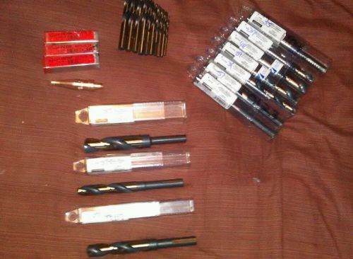 LOT OF VIKING DRILL&amp;TOOL 6&#034; &amp; 4&#034; HD SUPER PREM BLACK&amp;GOLD LG BITS. ALL SIZES USA