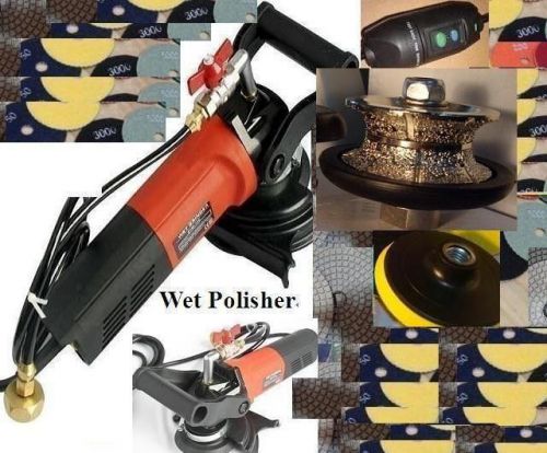 Wet Polisher V40 1-1/2&#034; 40mm Full Bullnose Router Bit Diamond 15 Pad Granite